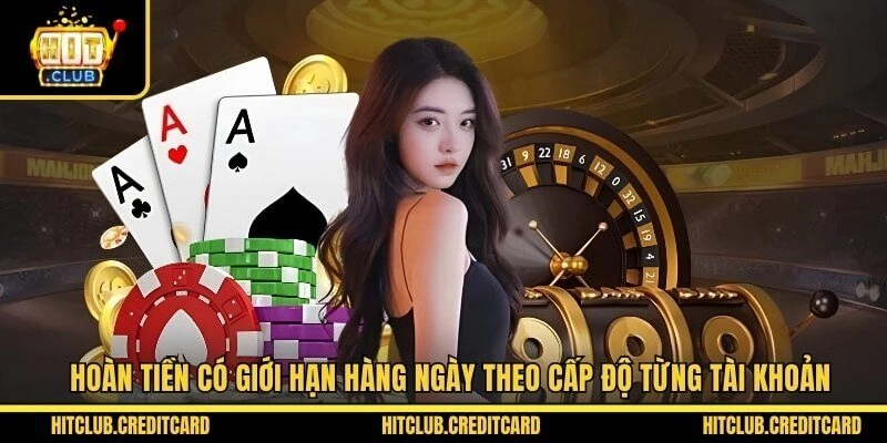 Hoàn tiền có giới hạn hàng ngày theo cấp độ từng tài khoản